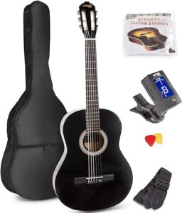 MAX SoloArt - 4/4 Akustik Gitarre für Anfänger Einsteiger Erwachsene - Akustikgitarre